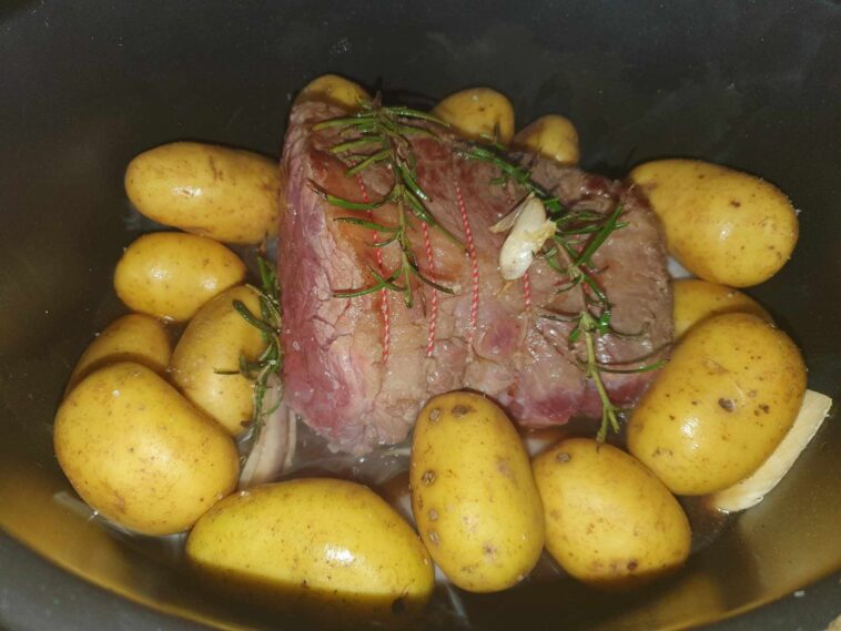 Slow cooked pulled beef