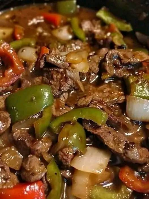 pepper steak in slow cooker